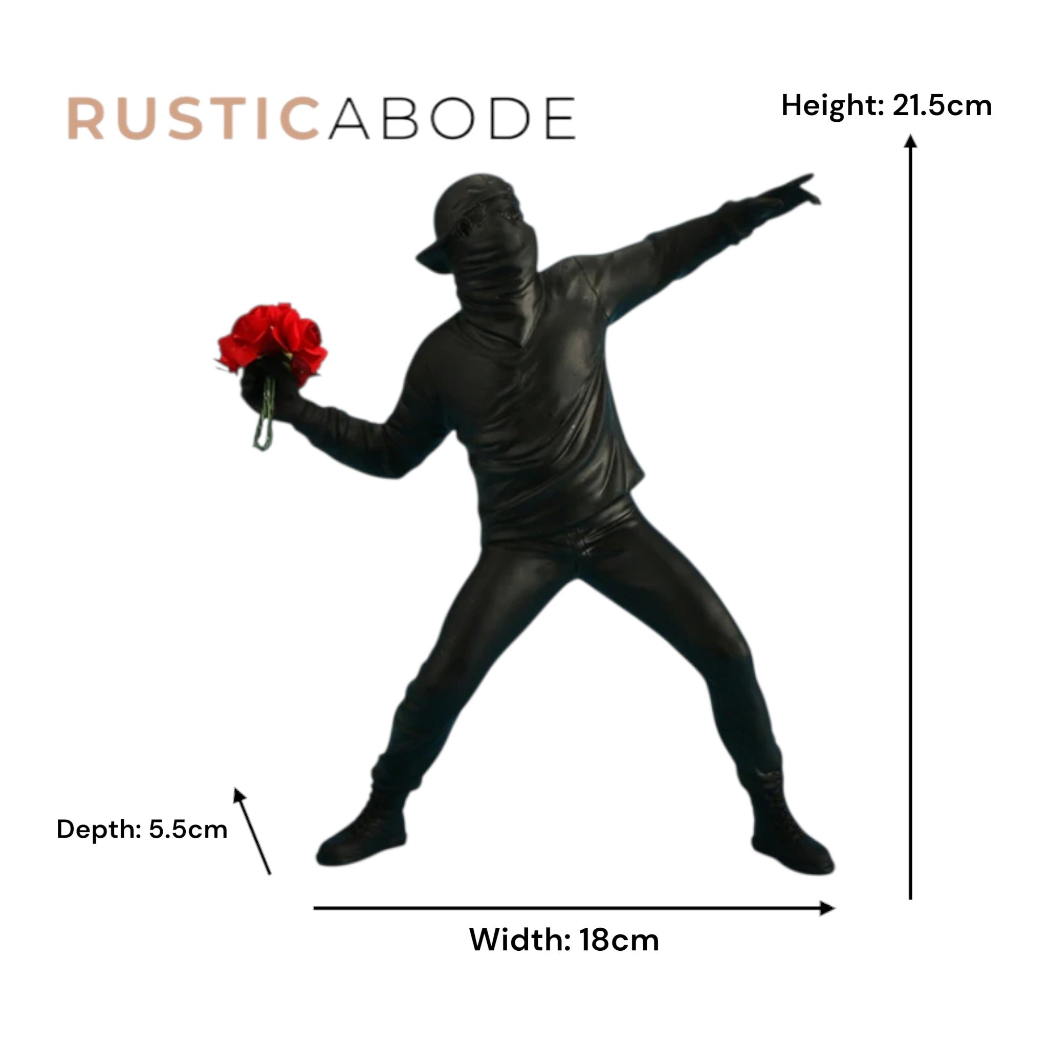 Banksy Flower Thrower Resin Sculpture
