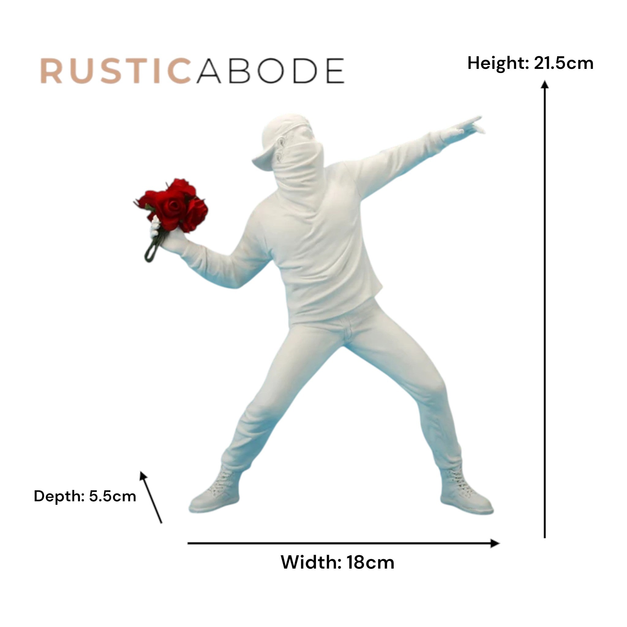 Banksy Flower Thrower Resin Sculpture