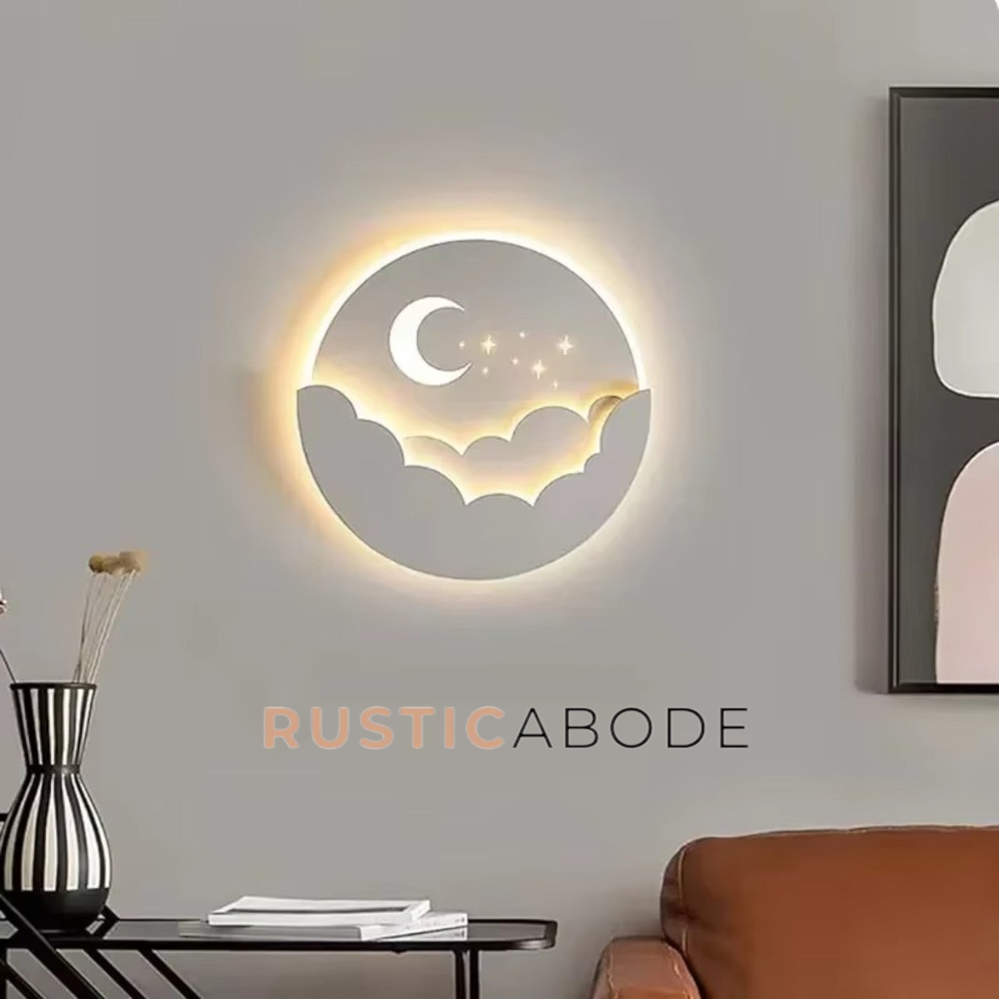 LED Moon & Stars Wall Lamp