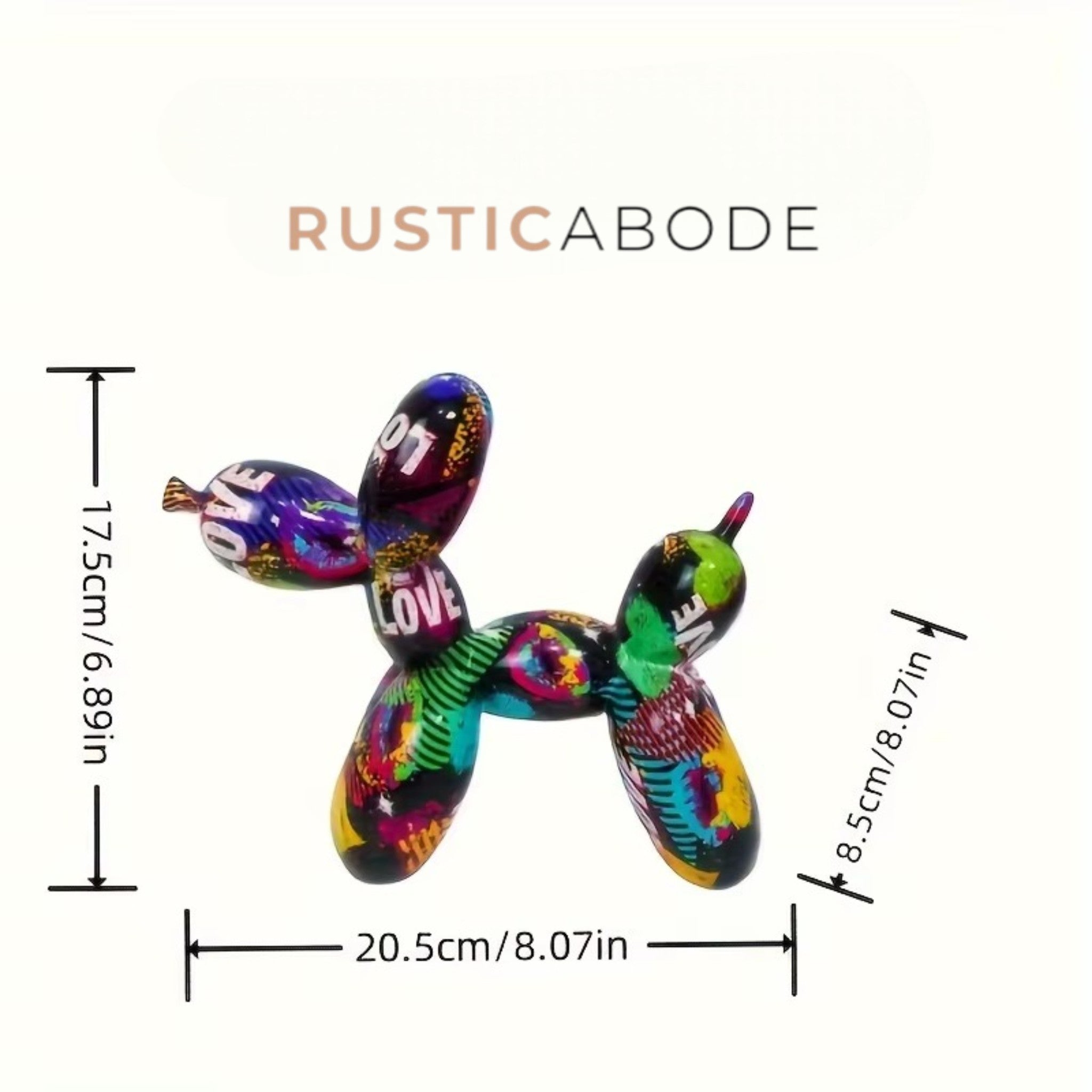 Resin LOVE Balloon Dog Ornament