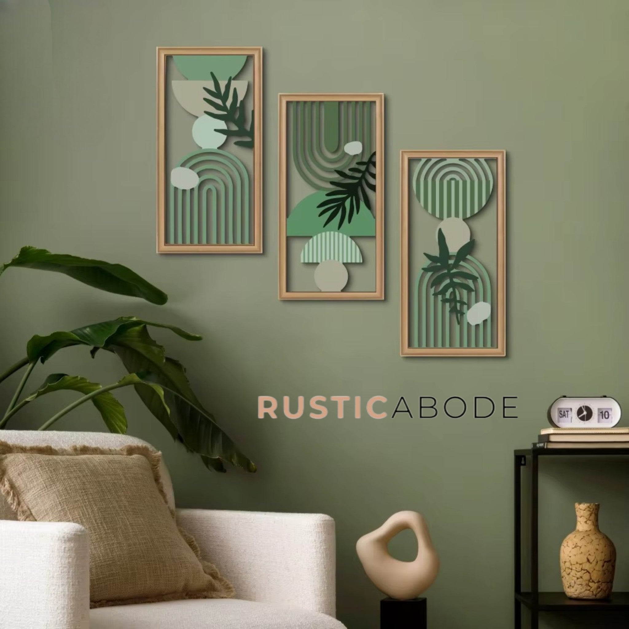Retro Rustic Patterned Wall Art