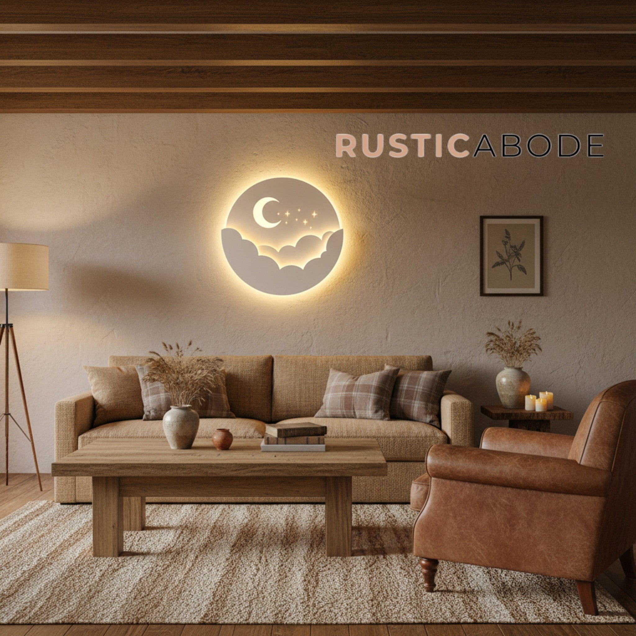 LED Moon & Stars Wall Lamp