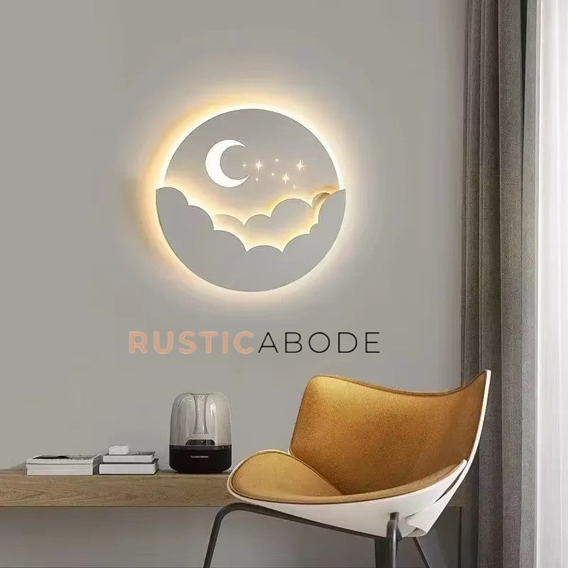 LED Moon & Stars Wall Lamp