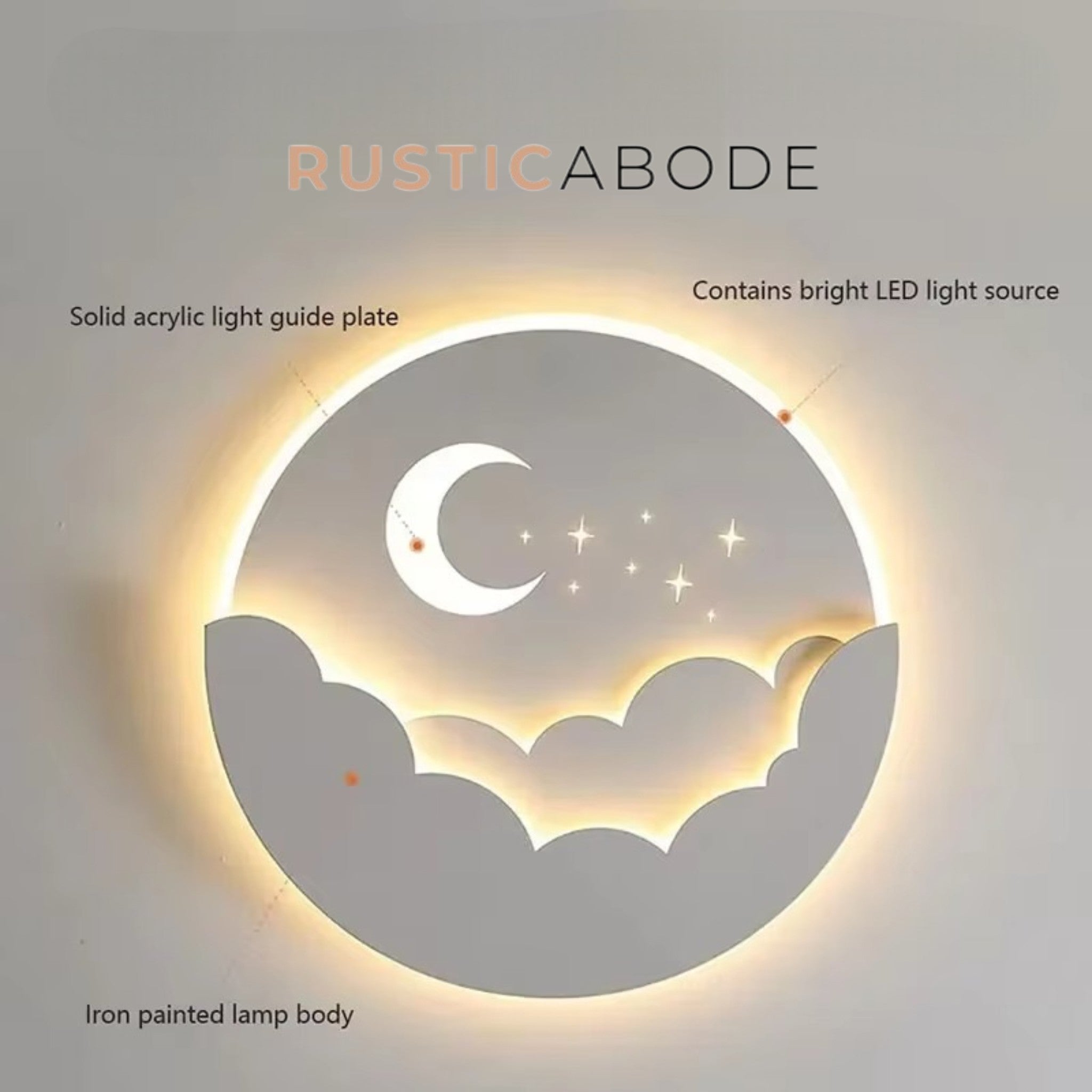 LED Moon & Stars Wall Lamp