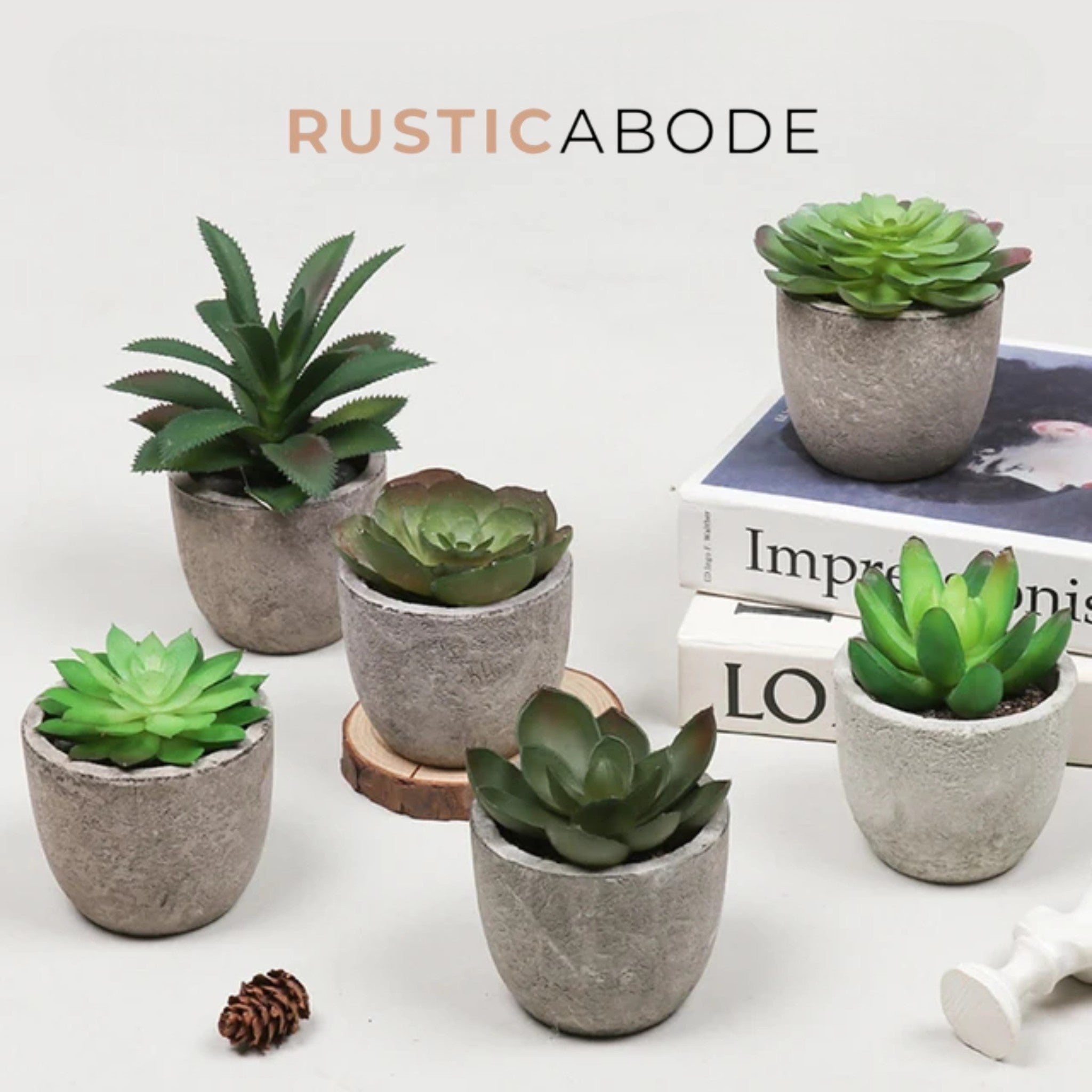 Mini Faux Succulent Set