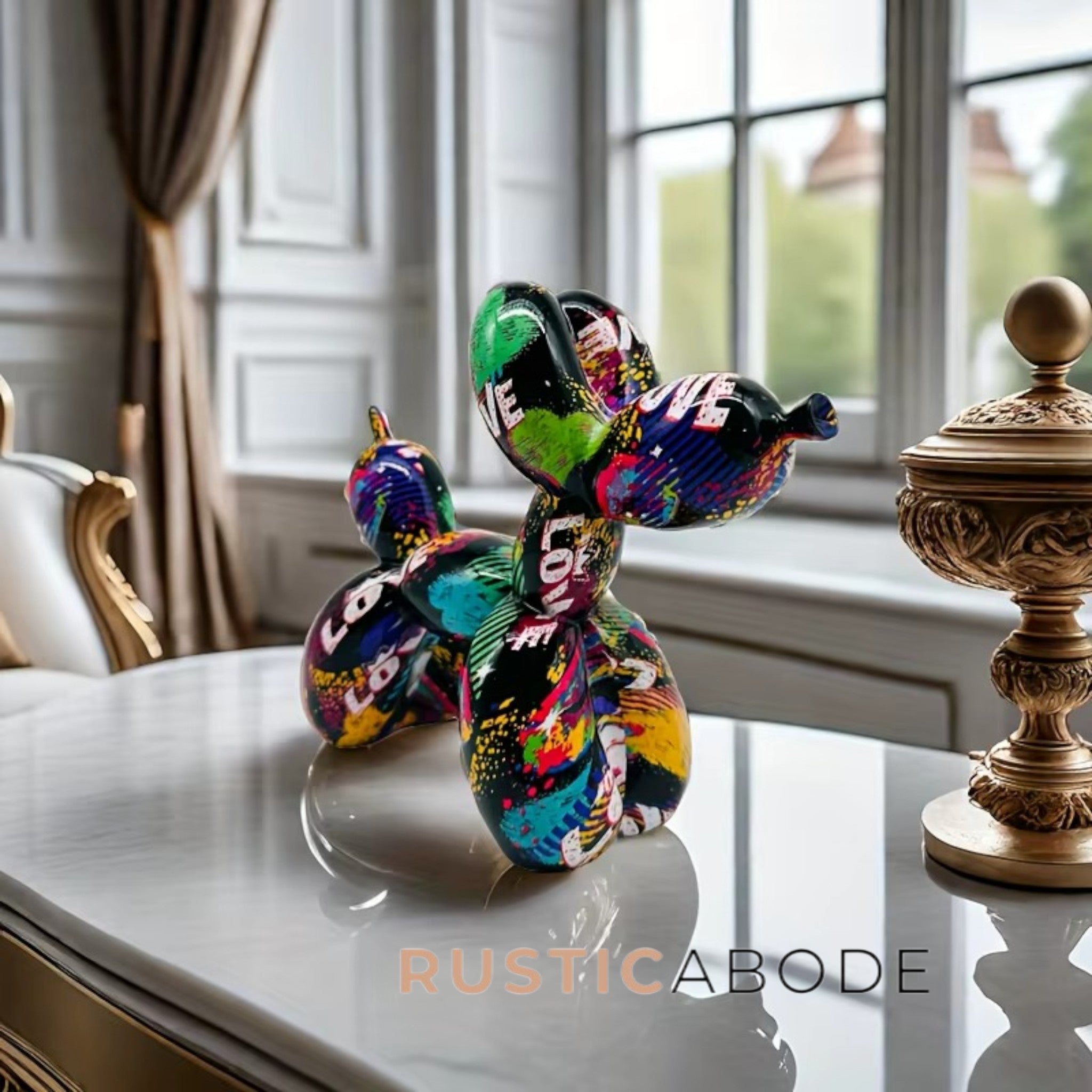 Resin LOVE Balloon Dog Ornament