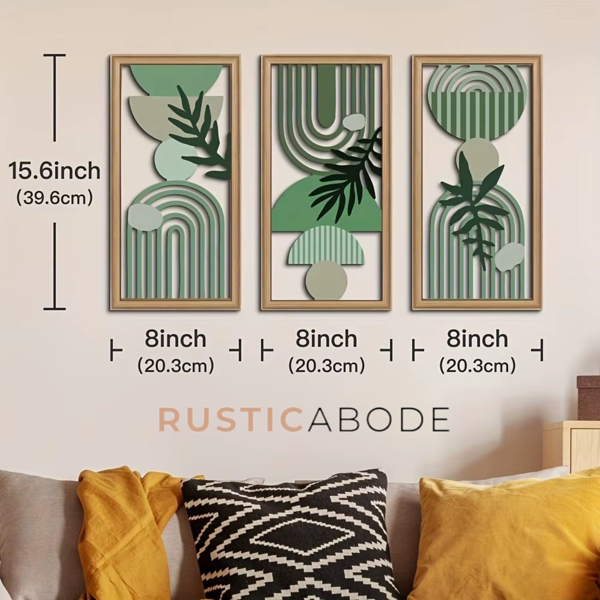 Retro Rustic Patterned Wall Art