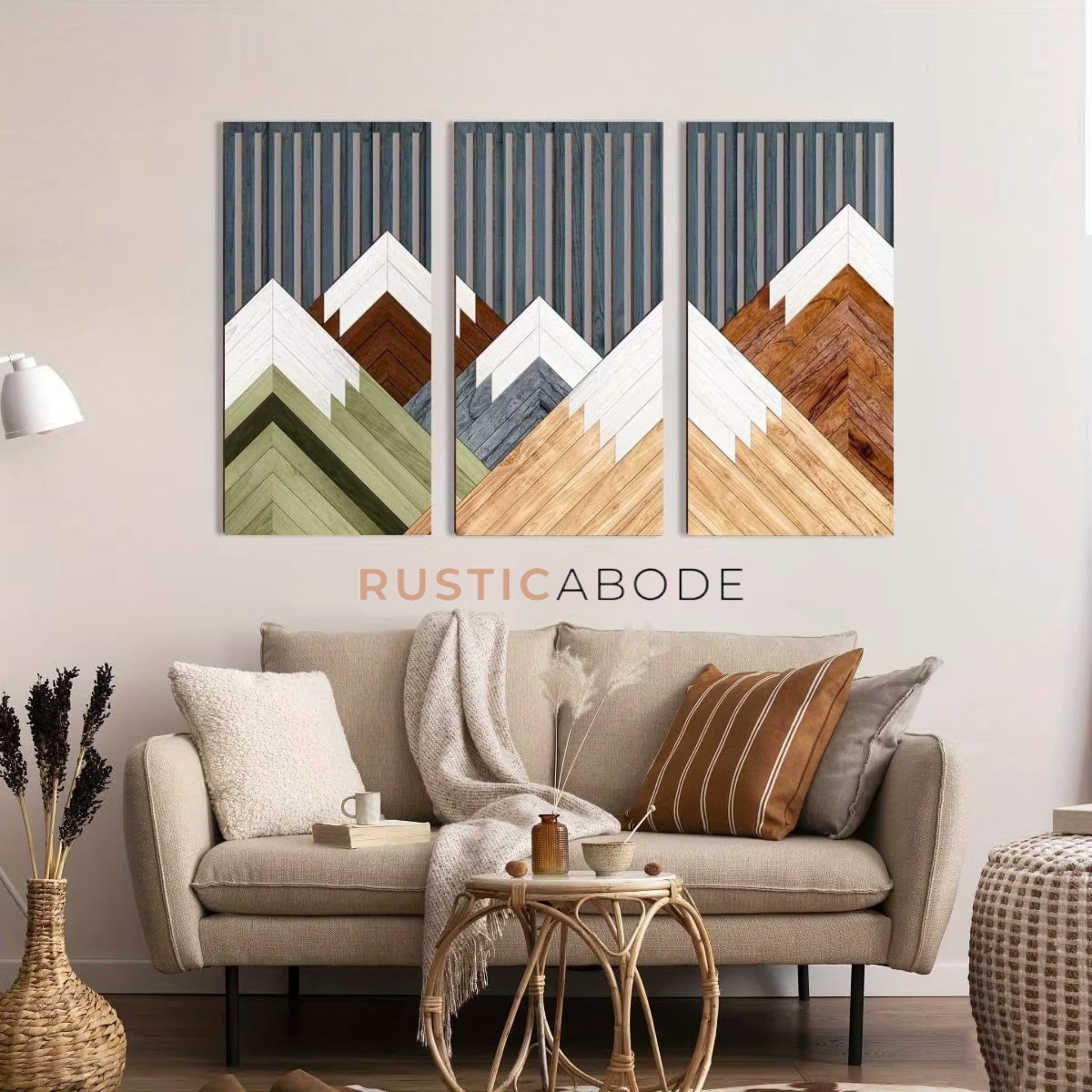Retro Rustic Patterned Wall Art